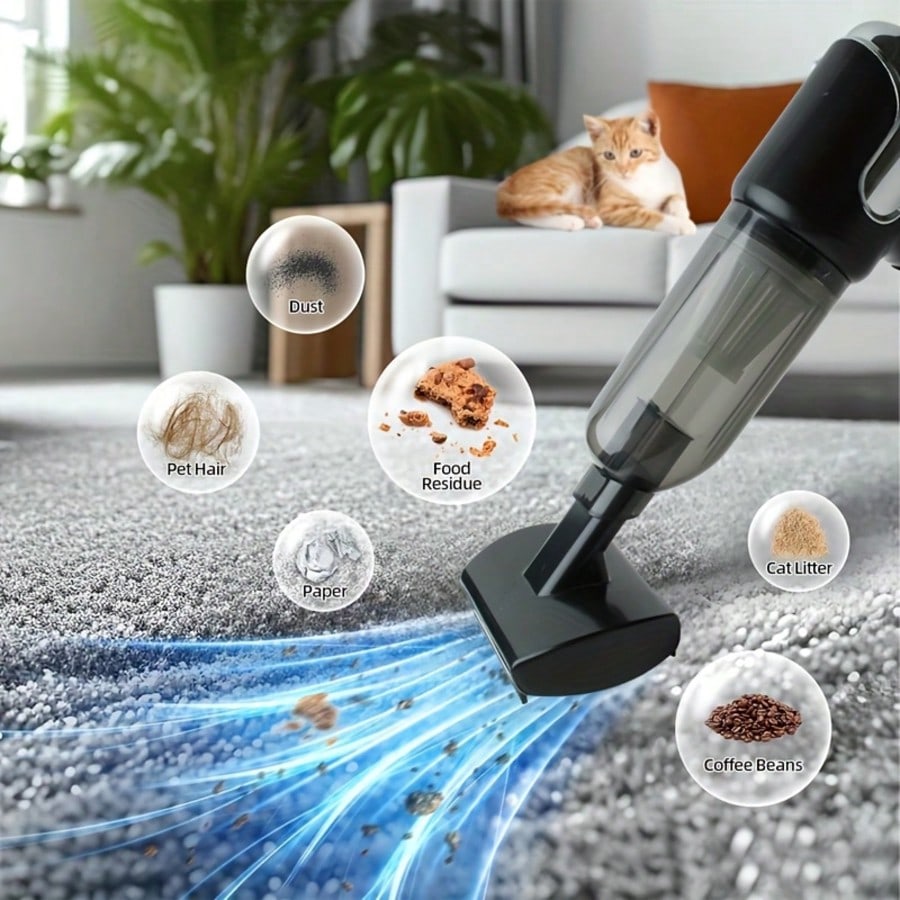 2-In-1 Pet Hair Dryer & Vacuum Cleaner, USB Rechargeable, Suitable For Sofa, Floor, Bedding, Chair, Clothes, Carpet- Fit For Small, Medium And Large Cats And Dogs