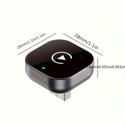 2-In-1 Wireless CarPlay & Android Auto Adapter- Plug & Play CarPlay Dongle Converter, Fast Auto-Connect, No Delay, Compact Design For IPhone & Android With USB/USB-C Port (Black), Wireless Carplay Ad