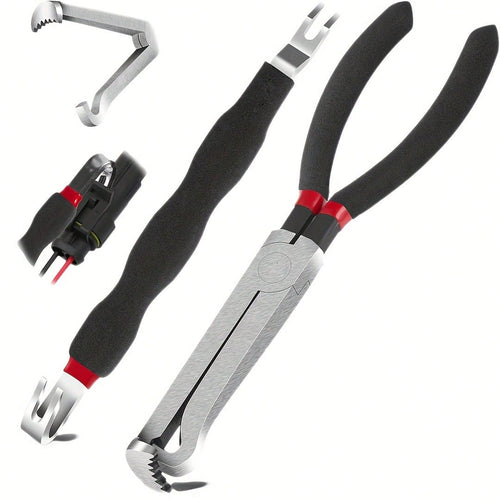 2-Pack Black Anti-Rust Carbon Steel Electrical Connector Disconnect Pliers- Specialized Locking Tab Release Tool For MAF Sensors, Fuel Injectors & Ignition Coils, Pigtail Separator For Auto Electric