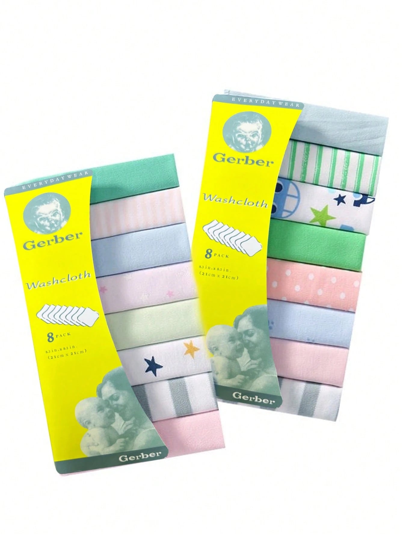 2 Packs- 8pcs/Pack Soft Baby Towels, Baby Bath Towels, Children's Bathing & Feeding Wipes- Random Assorted Towel Colors (Note: Some Styles May Not Be Shown In The Image).