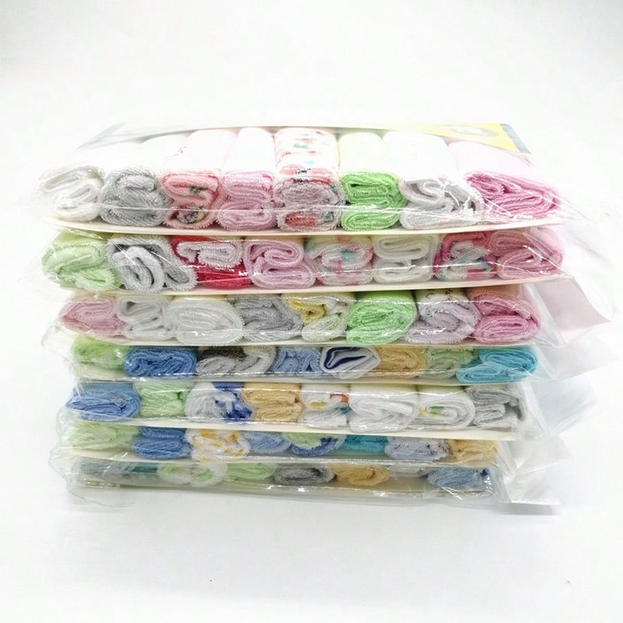2 Packs- 8pcs/Pack Soft Baby Towels, Baby Bath Towels, Children's Bathing & Feeding Wipes- Random Assorted Towel Colors (Note: Some Styles May Not Be Shown In The Image).