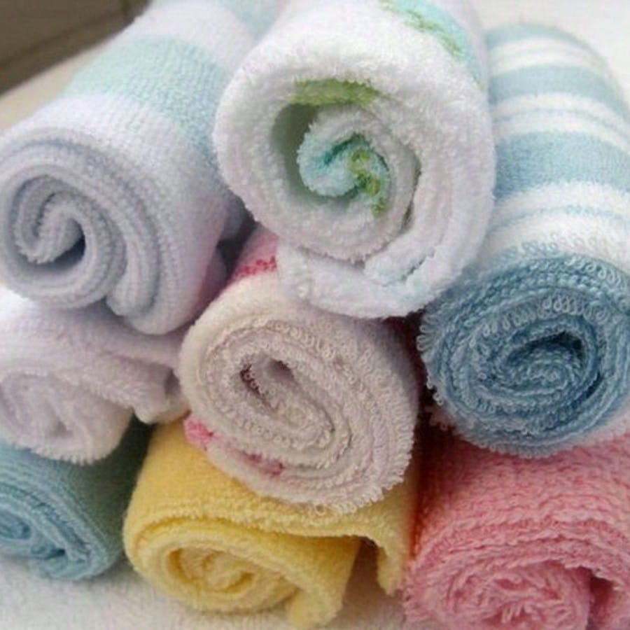 2 Packs- 8pcs/Pack Soft Baby Towels, Baby Bath Towels, Children's Bathing & Feeding Wipes- Random Assorted Towel Colors (Note: Some Styles May Not Be Shown In The Image).