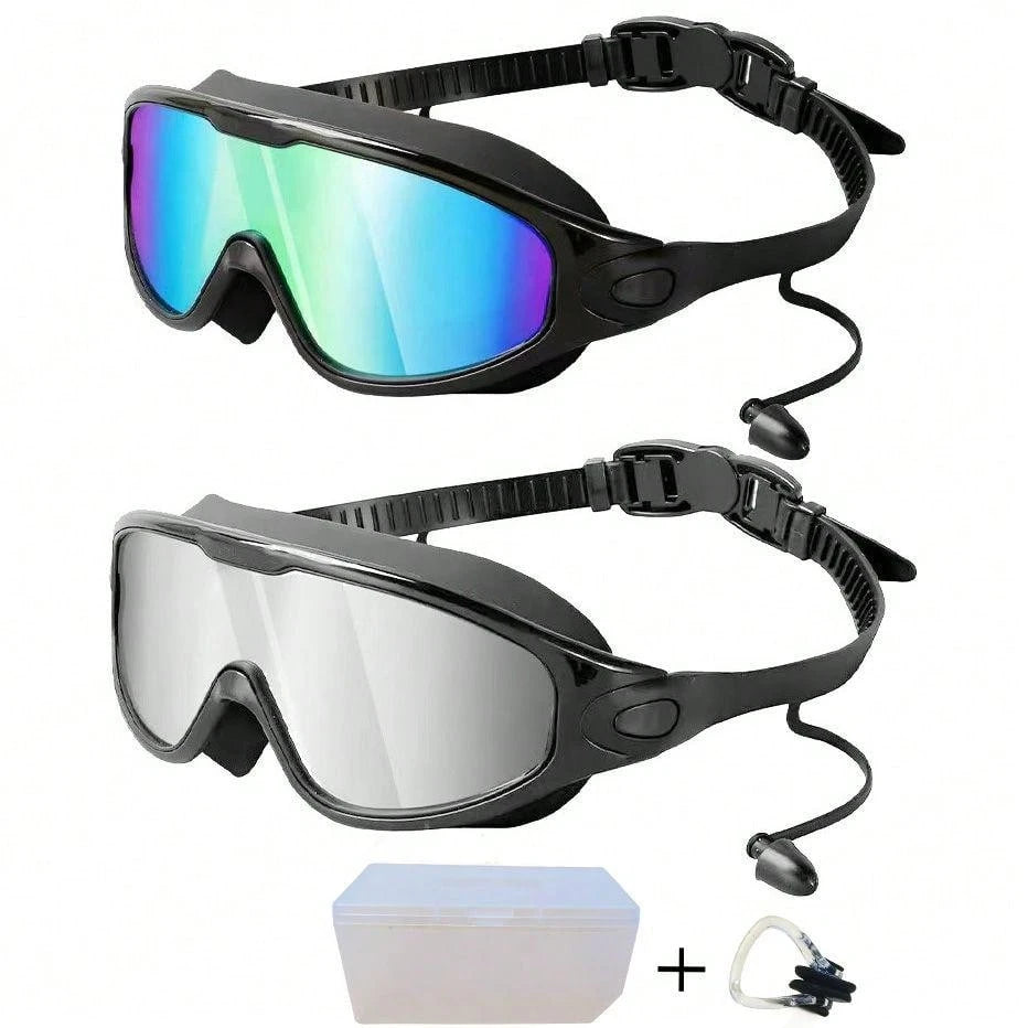 2 Packs Kids Swim Goggles For 3-15 UV Protection Anti-Fog Pool Water Swimming Goggles For Boys Girls Youth Toddler, Back To School