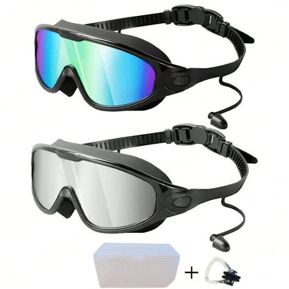 2 Packs Kids Swim Goggles For 3-15 UV Protection Anti-Fog Pool Water Swimming Goggles For Boys Girls Youth Toddler, Back To School