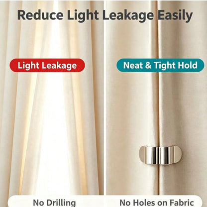 2 Pairs Magnetic Curtain Clips, Curtain Weight Magnetic Clips With Thumbtacks, Magnetic Curtain Fasteners, Keep Curtains Or Shower Curtains Tightly Against The Wall, Prevent Wind Blow, Light Leakage