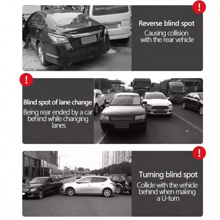 2-Pcs Universal High-Definition Electroplated Anti Glare Blind Spot Small Round Mirror With 360 ° Adjustable Car Rearview Mirror, Wide-Angle Waterproof Reversing Assist Mirror, Practical Anti Blind Po