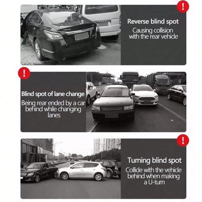 2-Pcs Universal High-Definition Electroplated Anti Glare Blind Spot Small Round Mirror With 360 ° Adjustable Car Rearview Mirror, Wide-Angle Waterproof Reversing Assist Mirror, Practical Anti Blind Po