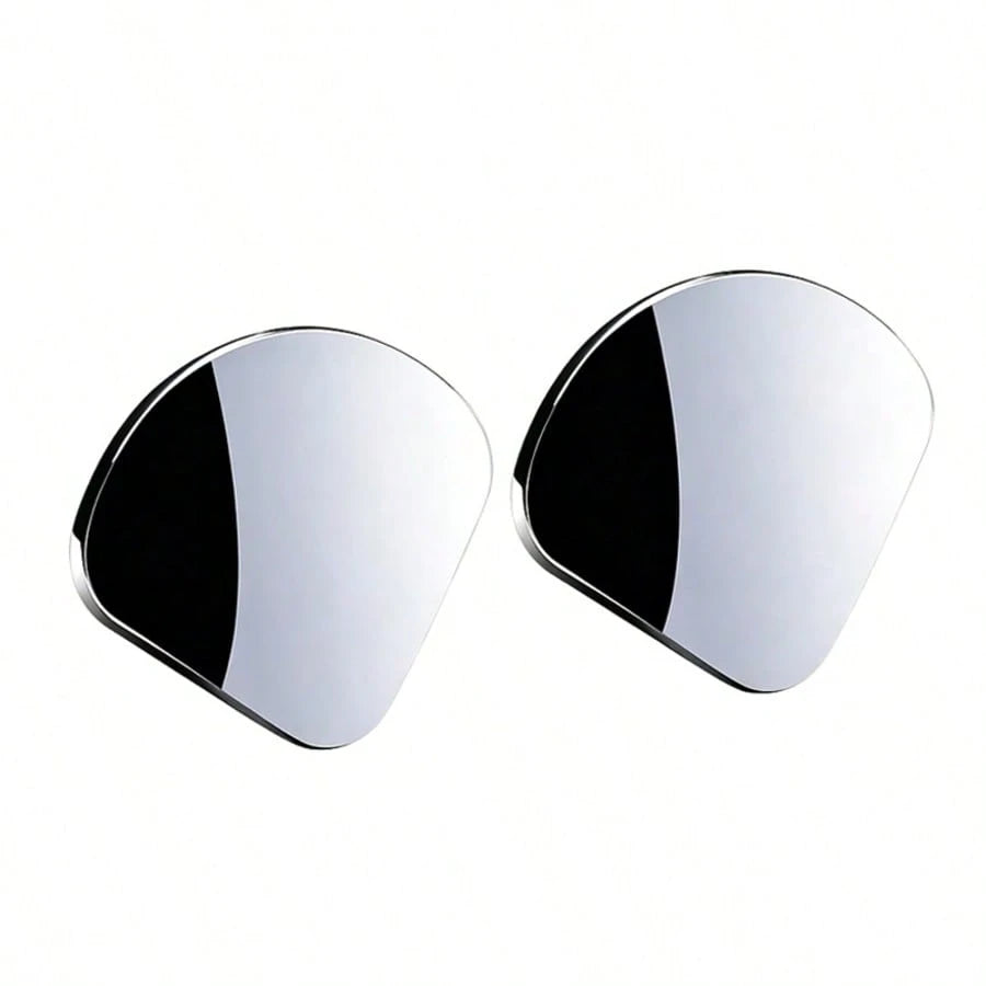 2-Pcs Universal High-Definition Electroplated Anti Glare Blind Spot Small Round Mirror With 360 ° Adjustable Car Rearview Mirror, Wide-Angle Waterproof Reversing Assist Mirror, Practical Anti Blind Po