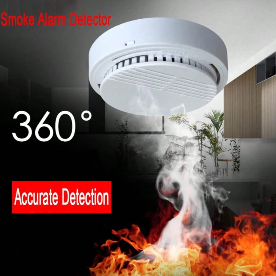 2 Units Of White Gas Smoke Alarm- Suitable For Gas Detection In Home Kitchens Or Offices. Equipped With Batteries.