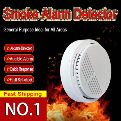 2 Units Of White Gas Smoke Alarm- Suitable For Gas Detection In Home Kitchens Or Offices. Equipped With Batteries.