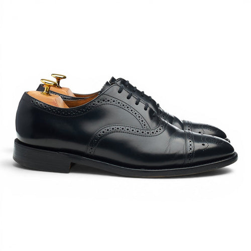 '201B' Black Leather Oxford Brogues UK 8