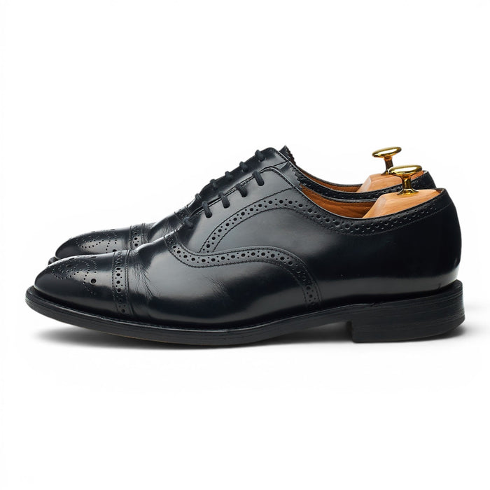 '201B' Black Leather Oxford Brogues UK 8