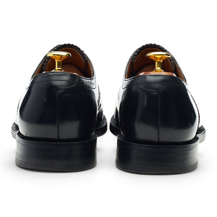 '201B' Black Leather Oxford Brogues UK 8