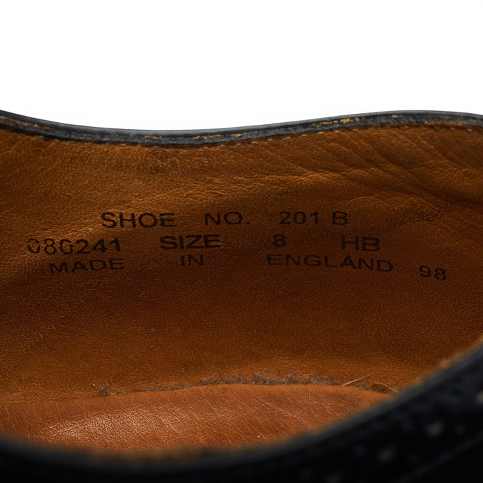 '201B' Black Leather Oxford Brogues UK 8