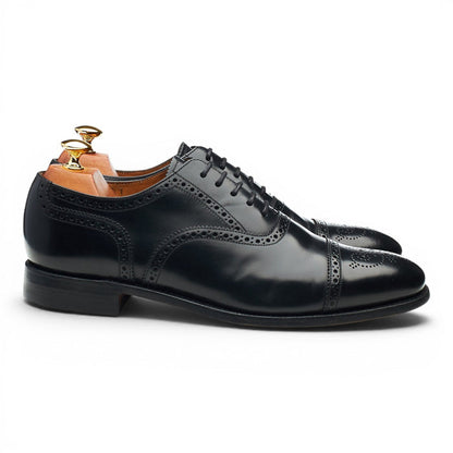 '201B' Black Leather Oxford Brogues UK 9 F