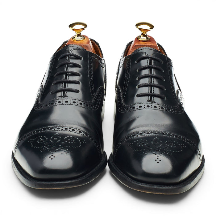 '201B' Black Leather Oxford Brogues UK 9 F