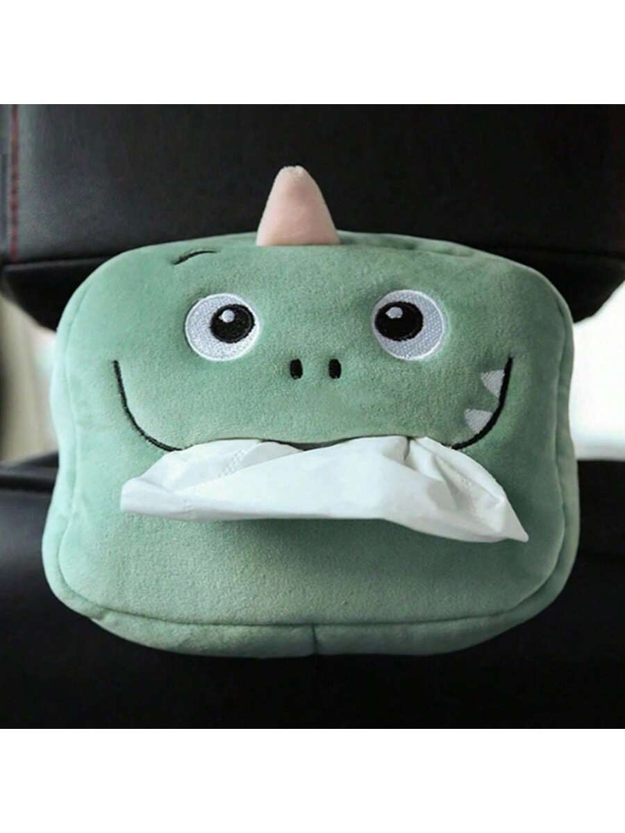 2024 Cute Cartoon Plush Animal Shaped Portable Drawer Tissue Box Car Napkin Storage Box Car Decoration Multi-Functional Car Accessories