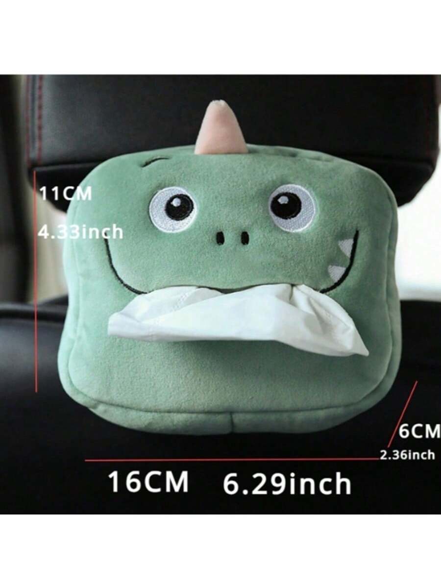 2024 Cute Cartoon Plush Animal Shaped Portable Drawer Tissue Box Car Napkin Storage Box Car Decoration Multi-Functional Car Accessories