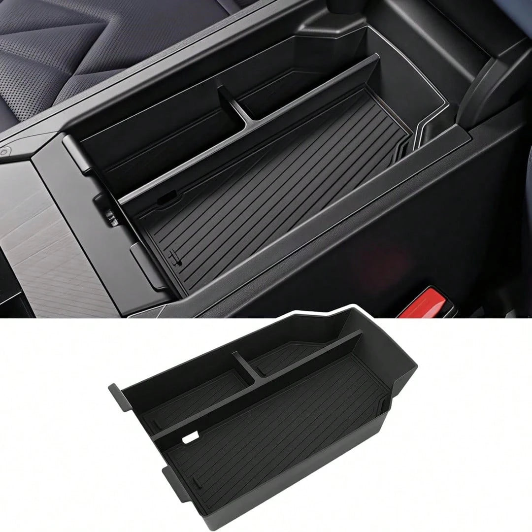 2025-2026 New Mid-Size Luxury SUV Center Console Storage Tray Insert, Hard ABS Organizer With Anti-Slip Rubber Mats Car Interior Accessories