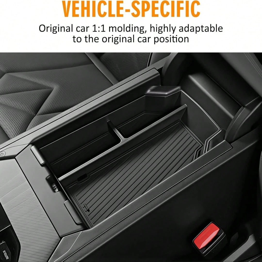 2025-2026 New Mid-Size Luxury SUV Center Console Storage Tray Insert, Hard ABS Organizer With Anti-Slip Rubber Mats Car Interior Accessories