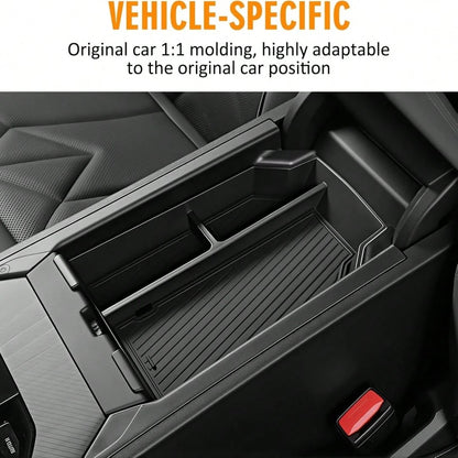 2025-2026 New Mid-Size Luxury SUV Center Console Storage Tray Insert, Hard ABS Organizer With Anti-Slip Rubber Mats Car Interior Accessories