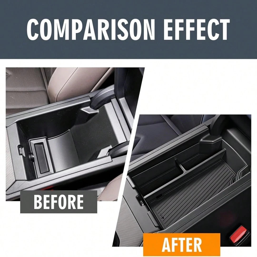 2025-2026 New Mid-Size Luxury SUV Center Console Storage Tray Insert, Hard ABS Organizer With Anti-Slip Rubber Mats Car Interior Accessories