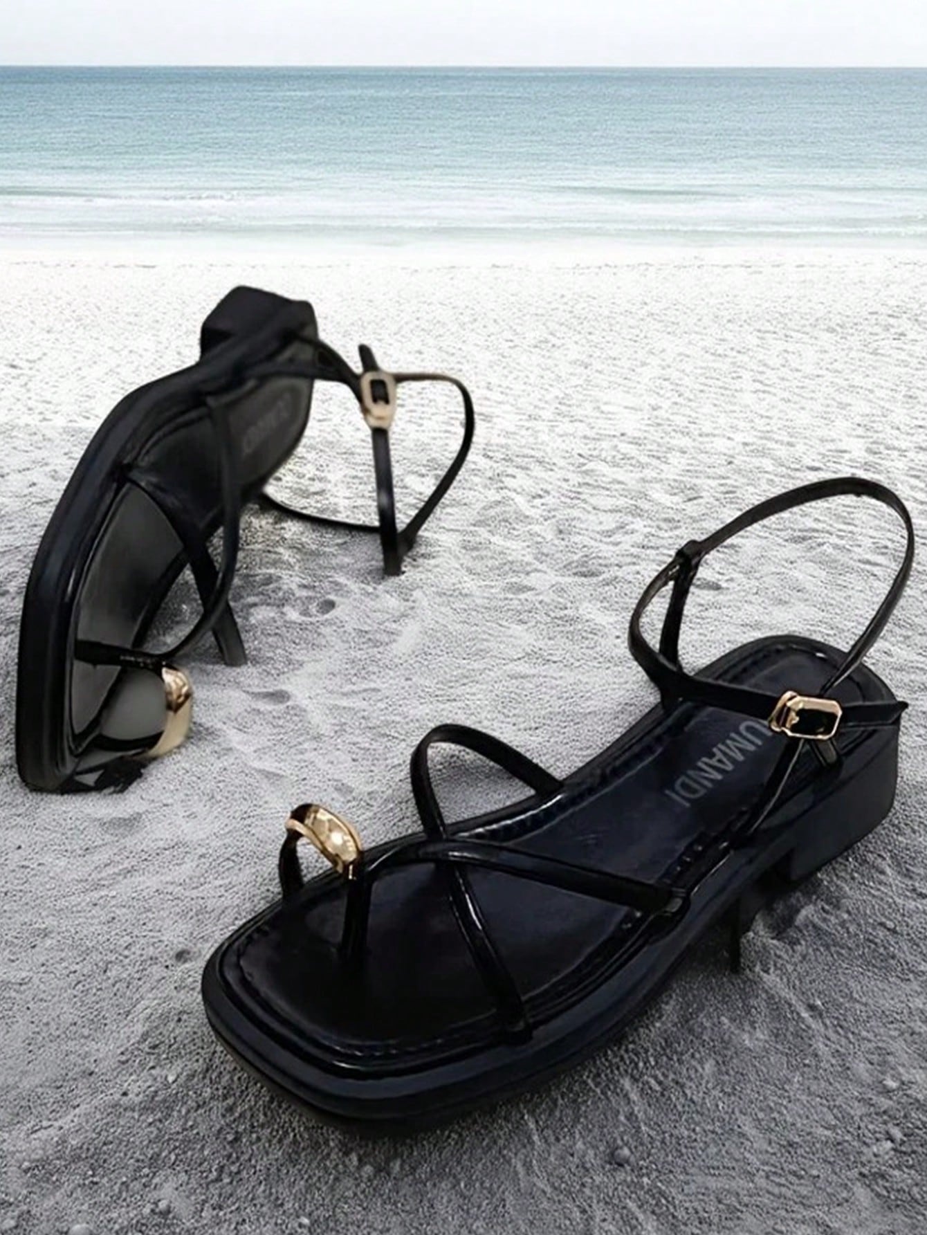 2025 Summer New Open-Toe Roman Sandals For Women, Fairy Style Flat Soft-Sole Beach Sandals, Fashionable
