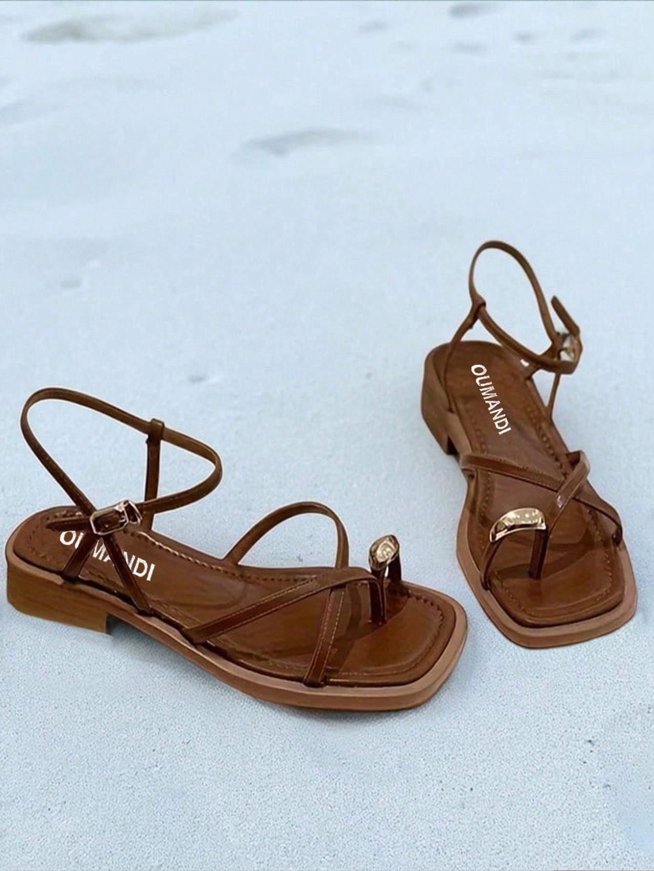 2025 Summer New Open-Toe Roman Sandals For Women, Fairy Style Flat Soft-Sole Beach Sandals, Fashionable