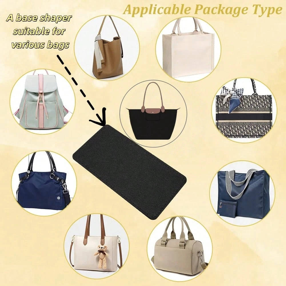 2025 Tote Bag Organizer Insert, Multi-Pocket Felt Handbag Organizer Bag With Zipper, Cup Holder, Travel Essential