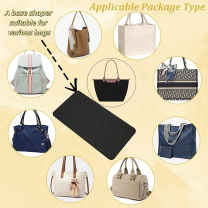 2025 Tote Bag Organizer Insert, Multi-Pocket Felt Handbag Organizer Bag With Zipper, Cup Holder, Travel Essential