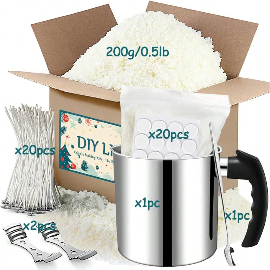 2026 New Candle Making Kit With Candle Making Supplies With Wax Melting Pot, Stirring Spoon, Candle Wicks, Wick Holders, Candle Making Pouring Pot Pure Soy Wax Flakes Perfect For Candles, Tealights An