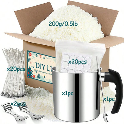 2026 New Candle Making Kit With Candle Making Supplies With Wax Melting Pot, Stirring Spoon, Candle Wicks, Wick Holders, Candle Making Pouring Pot Pure Soy Wax Flakes Perfect For Candles, Tealights An