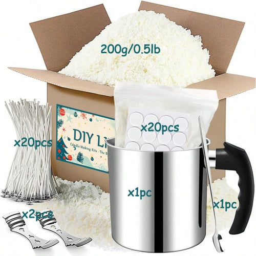 2026 New Candle Making Kit With Candle Making Supplies With Wax Melting Pot, Stirring Spoon, Candle Wicks, Wick Holders, Candle Making Pouring Pot Pure Soy Wax Flakes Perfect For Candles, Tealights An