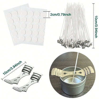 2026 New Candle Making Kit With Candle Making Supplies With Wax Melting Pot, Stirring Spoon, Candle Wicks, Wick Holders, Candle Making Pouring Pot Pure Soy Wax Flakes Perfect For Candles, Tealights An