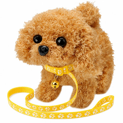 2026 New Electronic Interactive Plush Golden Retriever Toy Puppy, With Leash, Walks, Barks, Wags Tail, And Stretches. A Realistic And Adorable Pet Dog Companion Toy, Suitable For Children's Birthdays