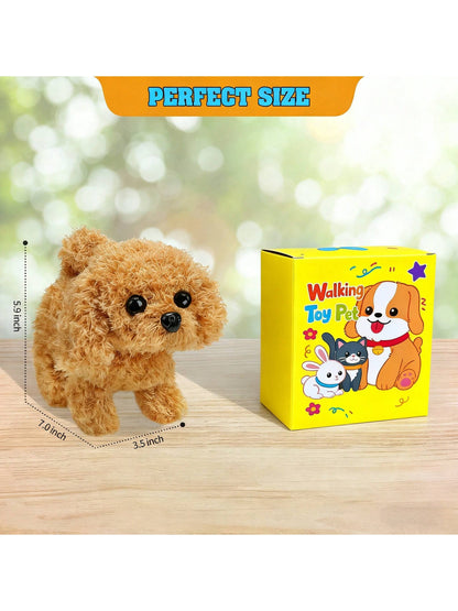 2026 New Electronic Interactive Plush Golden Retriever Toy Puppy, With Leash, Walks, Barks, Wags Tail, And Stretches. A Realistic And Adorable Pet Dog Companion Toy, Suitable For Children's Birthdays