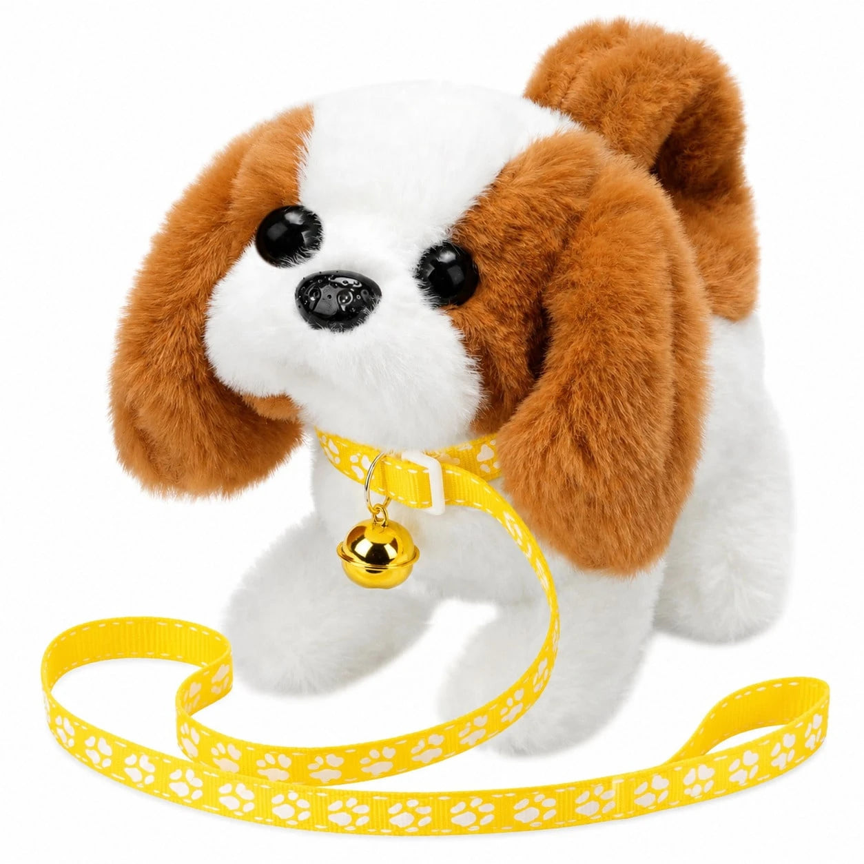 2026 New Electronic Interactive Plush Golden Retriever Toy Puppy, With Leash, Walks, Barks, Wags Tail, And Stretches. A Realistic And Adorable Pet Dog Companion Toy, Suitable For Children's Birthdays