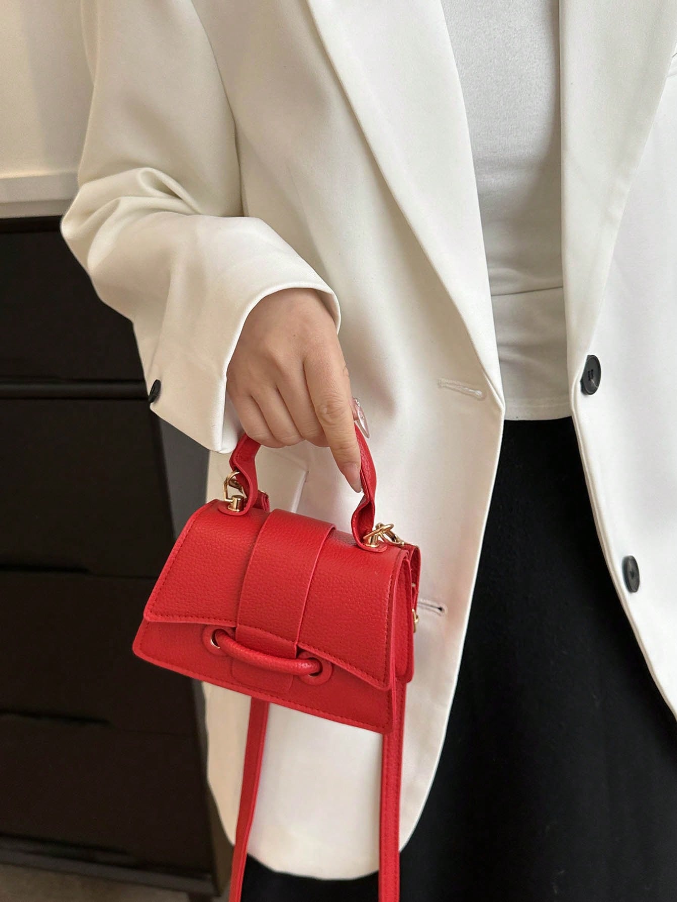 2026 New High-Quality Lipstick Case, Mini Square Bag, New Solid Color Versatile Handbag, Women Purse