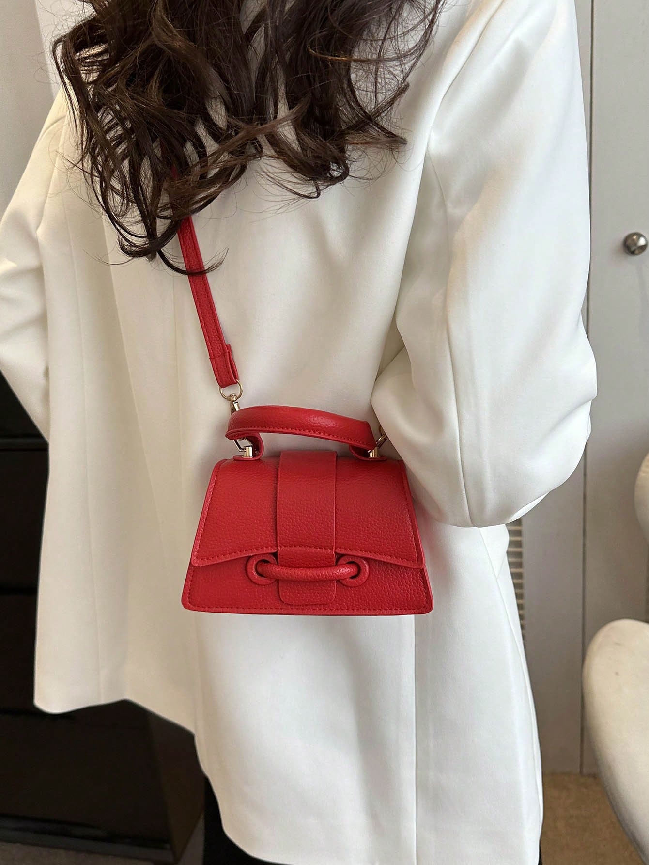 2026 New High-Quality Lipstick Case, Mini Square Bag, New Solid Color Versatile Handbag, Women Purse