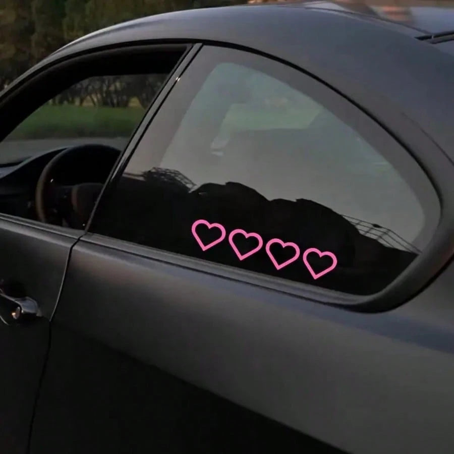 2026 New Solar Powered Devil's Heart LED Atmosphere Light, Suitable For Women's Car Accessories, Heart-Shaped Neon Light Window Decor Lamp With Automatic Sensor, 5 Lighting Modes, Romantic Car Interio