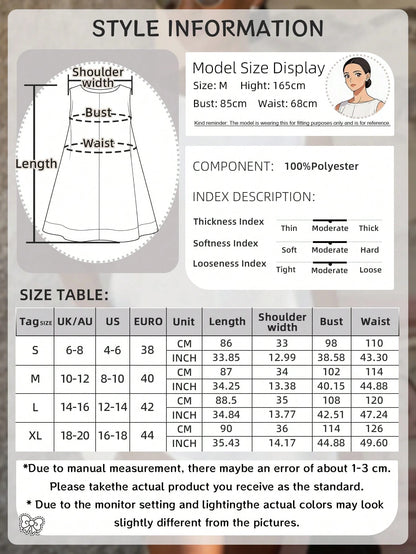 2026 Spring/Summer Women's New Polka Dot Round Neck Casual Elegant Daily Holiday Outing Date Outfit Round Neck Sleeveless Loose A-Line Mini Dress, Street Style, Party Dress, Women's Vacation Outfit, W