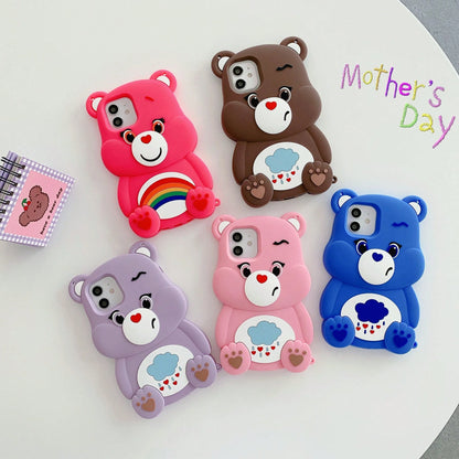 2026hot3D Silicone Case For 17/16/15/14/13/12/11 Pro Max/Plus Series- Adorable Cartoon Protective Cover.Shock-Proof Anti-Slip Minimalist & Creative Design Anti-Shock Great Gift For Family/Couples/Fri