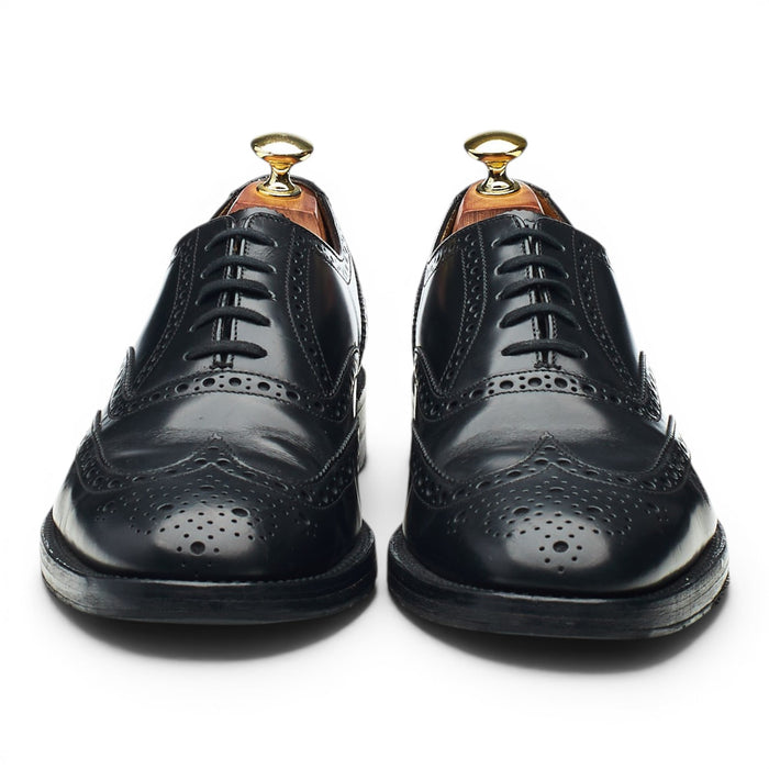 '202B' Black Leather Oxford Brogues UK 7.5 G