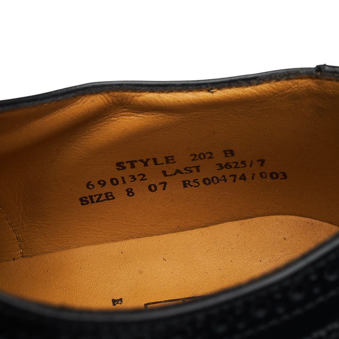 '202B' Black Leather Oxford Brogues UK 8 G