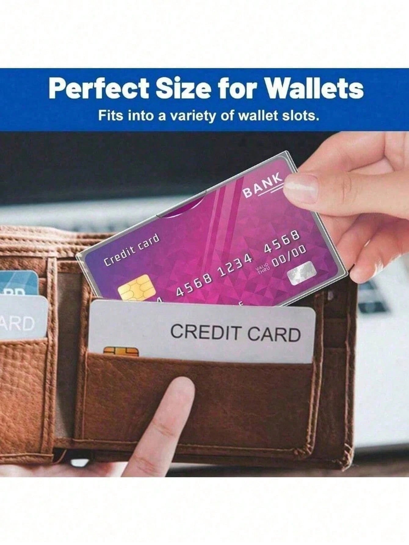 20pcs ID Card Holder, Transparent PVC Waterproof ID Card Sleeve- Clear Vinyl Plastic Card Holder, Suitable For Insurance Card, Subway Card, Driver's License, Etc.; Can Be Used As Card Holder, Wallet
