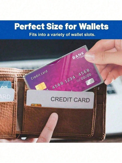 20pcs ID Card Holder, Transparent PVC Waterproof ID Card Sleeve- Clear Vinyl Plastic Card Holder, Suitable For Insurance Card, Subway Card, Driver's License, Etc.; Can Be Used As Card Holder, Wallet