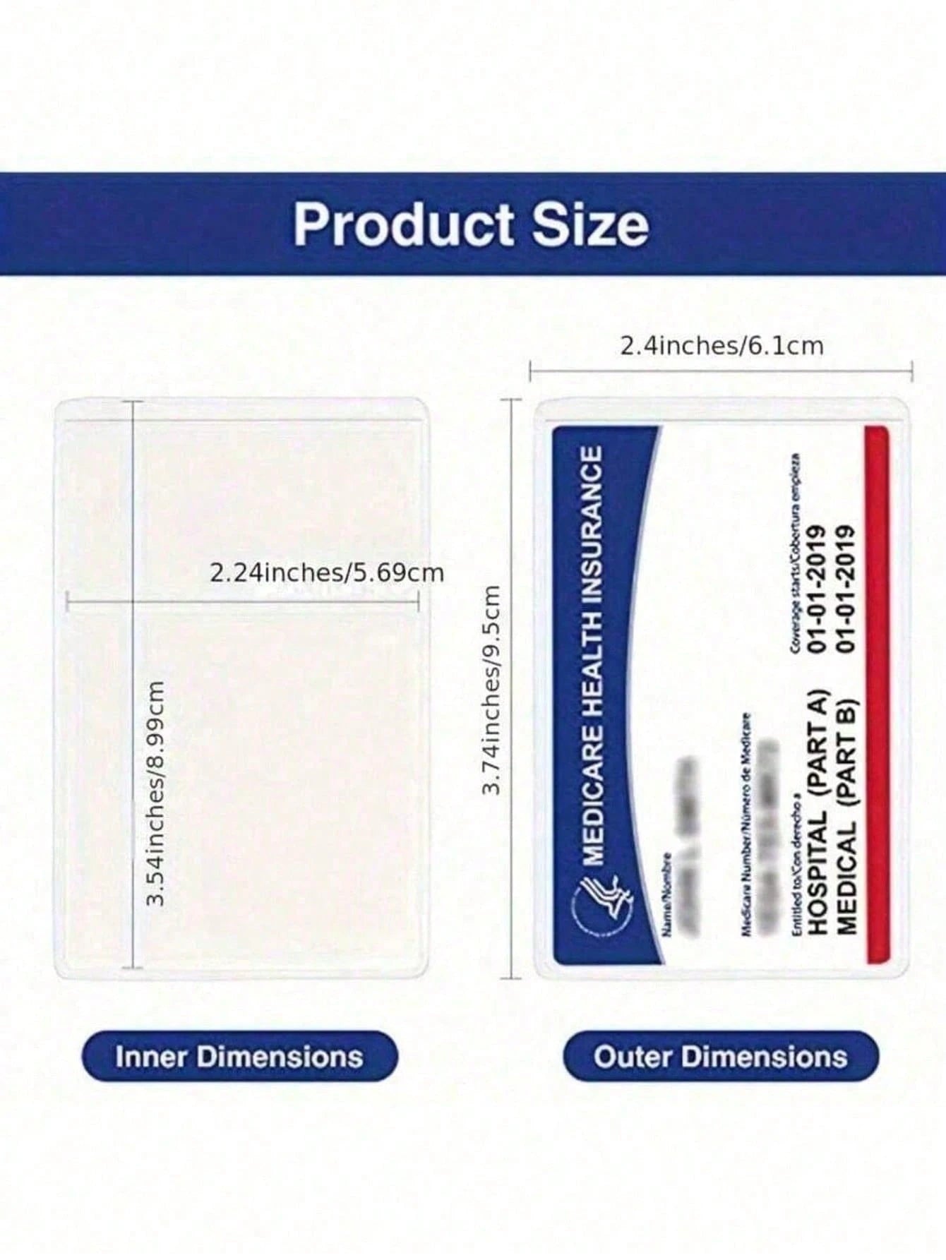 20pcs ID Card Holder, Transparent PVC Waterproof ID Card Sleeve- Clear Vinyl Plastic Card Holder, Suitable For Insurance Card, Subway Card, Driver's License, Etc.; Can Be Used As Card Holder, Wallet