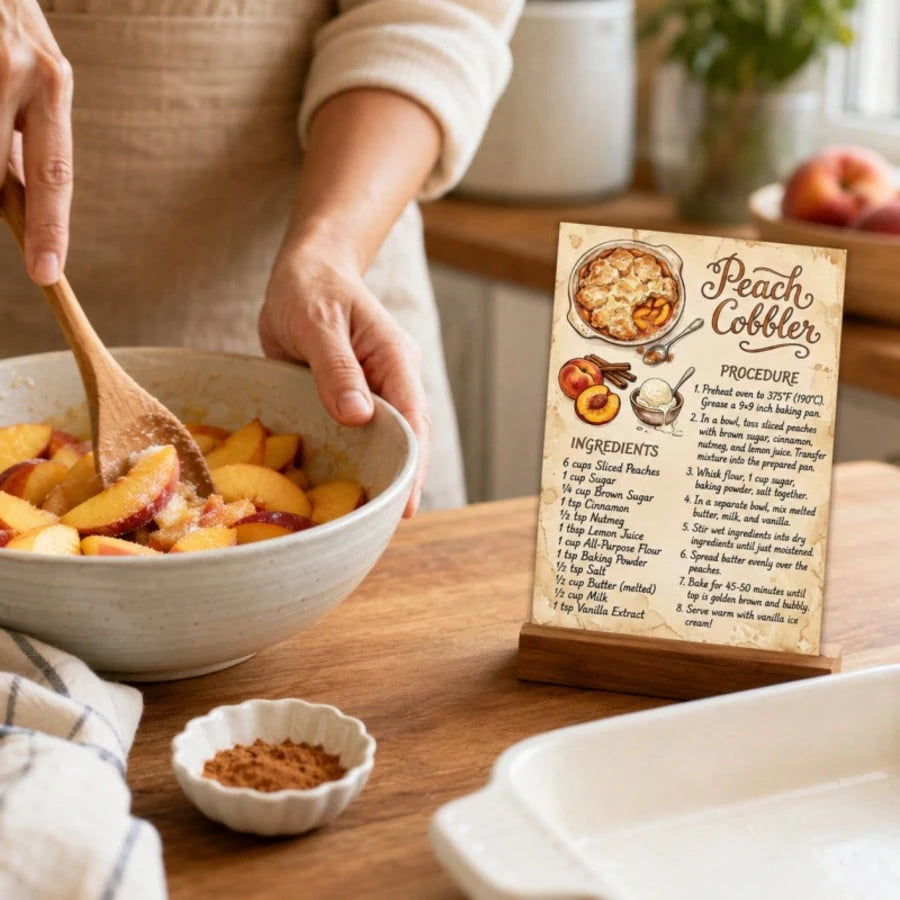 20pcs Vintage Printed Recipe Cards, 3.9*5.7 Inch Dessert Baking Illustrations & Steps, Single-Sided Vintage Cooking Reference Card Set, Suitable For Home Kitchen, Recipe Collection & Baking Gifts