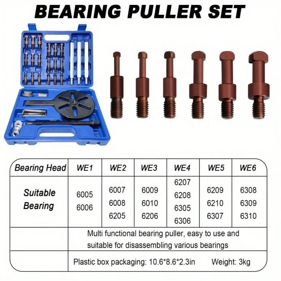 21 Pcs Three Claw Pull Rod Bearing Extractor Multi Function Pulling Horse Bearing Removal Tool Special Bearing Extractor Kit