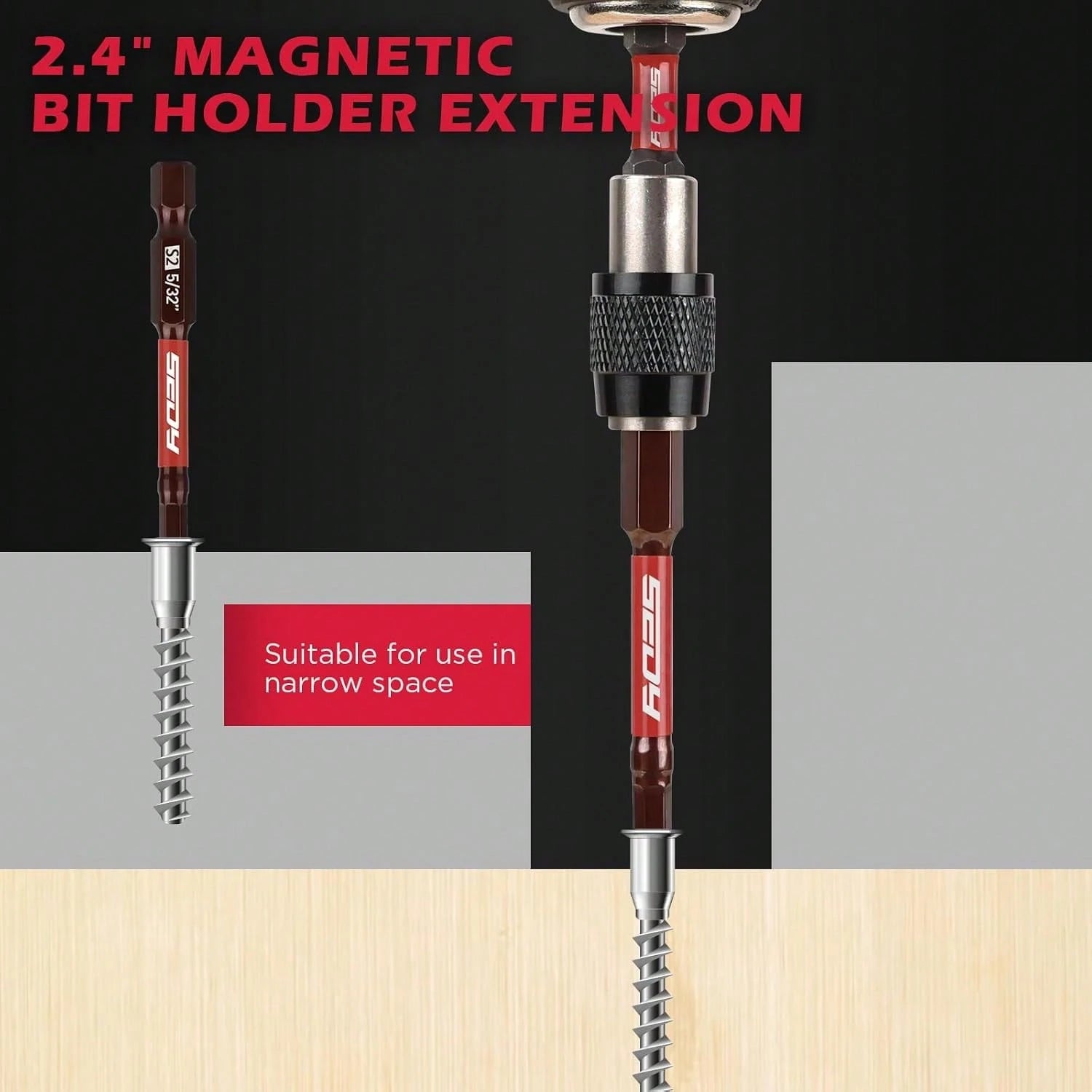 21-Piece 2.5" Hex Head Allen Wrench Drill Bit Set, 1/4" Hex Screwdriver Bits Set With Durable Magnetic Impact Bit Holder, SAE &Amp; Metric Allen Key, S2 Steel, Mechanic Home Repair